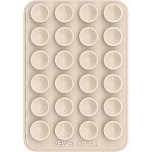 image:imageVelvet Caviar Suction Cup Phone Case Mount Compatible with MagSafe Devices Only  Magnetic Silicone Sticky Phone Grip Holder for iPhone Back of Phone  Mirror Gripper Silver Chrome HeartSand Stone
