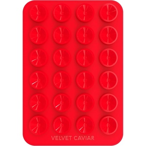 image:imageVelvet Caviar Suction Cup Phone Case Mount Compatible with MagSafe Devices Only  Magnetic Silicone Sticky Phone Grip Holder for iPhone Back of Phone  Mirror Gripper Silver Chrome HeartRed
