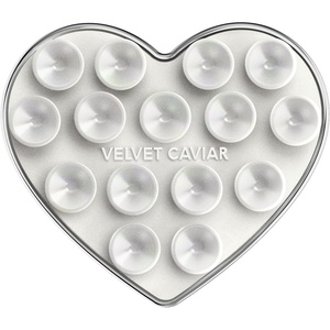 image:imageVelvet Caviar Suction Cup Phone Case Mount Compatible with MagSafe Devices Only  Magnetic Silicone Sticky Phone Grip Holder for iPhone Back of Phone  Mirror Gripper Silver Chrome HeartSilver Chrome Heart