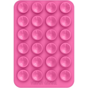 image:imageVelvet Caviar Suction Cup Phone Case Mount Compatible with MagSafe Devices Only  Magnetic Silicone Sticky Phone Grip Holder for iPhone Back of Phone  Mirror Gripper Silver Chrome HeartOrchid Pink