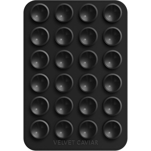 image:imageVelvet Caviar Suction Cup Phone Case Mount Compatible with MagSafe Devices Only  Magnetic Silicone Sticky Phone Grip Holder for iPhone Back of Phone  Mirror Gripper Silver Chrome HeartBlack