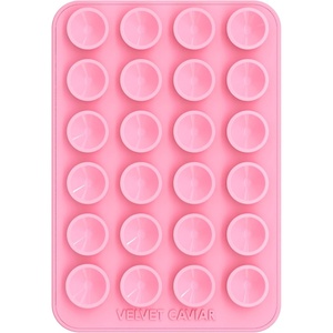 image:imageVelvet Caviar Suction Cup Phone Case Mount Compatible with MagSafe Devices Only  Magnetic Silicone Sticky Phone Grip Holder for iPhone Back of Phone  Mirror Gripper Silver Chrome HeartPink