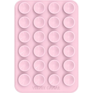 image:imageVelvet Caviar Suction Cup Phone Case Mount Compatible with MagSafe Devices Only  Magnetic Silicone Sticky Phone Grip Holder for iPhone Back of Phone  Mirror Gripper Silver Chrome HeartStrawberry Milk