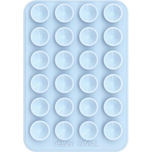 image:imageVelvet Caviar Suction Cup Phone Case Mount Compatible with MagSafe Devices Only  Magnetic Silicone Sticky Phone Grip Holder for iPhone Back of Phone  Mirror Gripper Silver Chrome HeartBlue