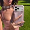 image:imageVELVET CAVIAR compatible with MagSafe Wallet  Magnetic Card HolderPink Chrome Stripes